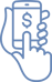 hand holding phone icon